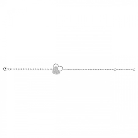 Bracelet femme double coeurs edora argent 925/1000 et oxydes – bracelets femme