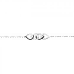 Bracelet or & argent, bracelet plaqué or, bracelet cuir & tissu (33) - bracelets-femme - edora - 2