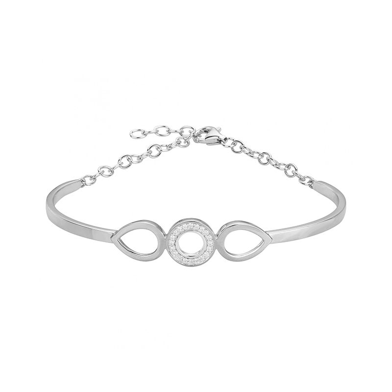 Bracelet femme jonc edora argent 925/1000 et oxydes
 - bracelets-femme - edora