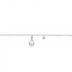 Boucles d’oreilles pendantes argent, or, perles & or blanc femme - bracelets-femme - edora - 2