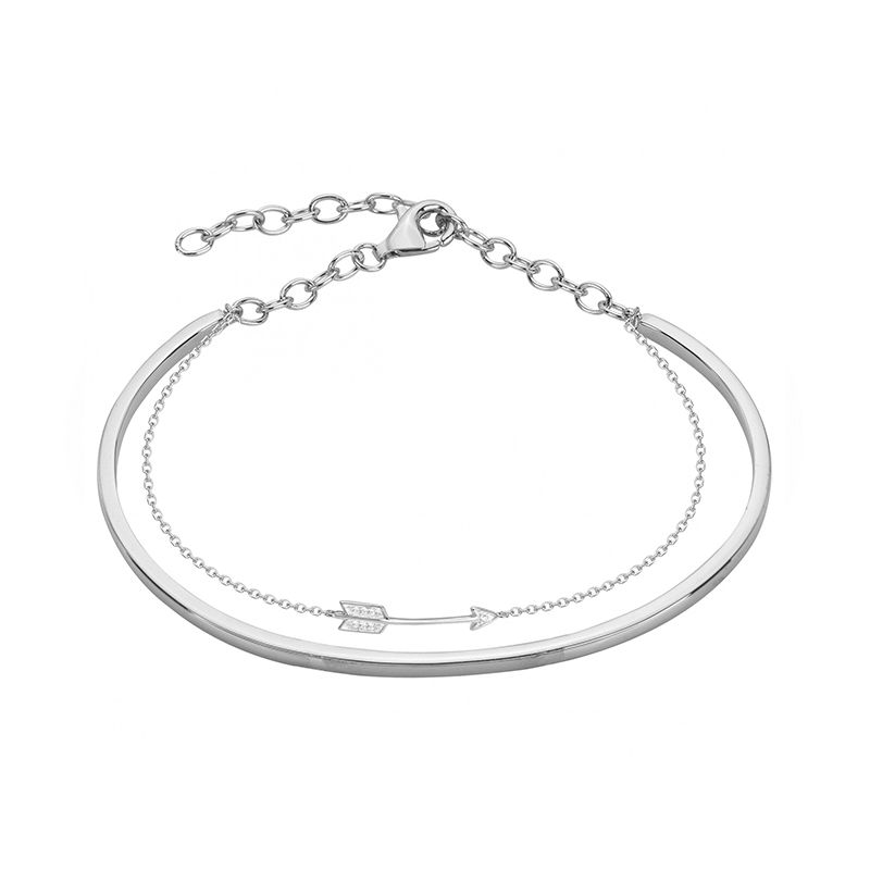 Bracelet femme edora argent 925/1000 et oxydes - bracelets-femme - edora