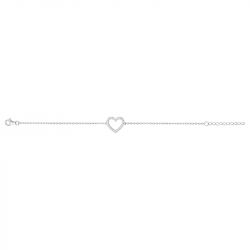 Bracelet femme coeur edora argent 925/1000 et oxydes - bracelets-femme - edora - 2