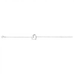 Bracelet femme coeur edora argent 925/1000 et oxydes - bracelets-femme - edora - 2
