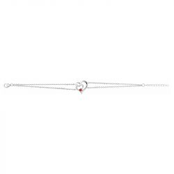 Bracelet femme coeur edora argent 925/1000 et spinelle - bracelets-femme - edora - 2