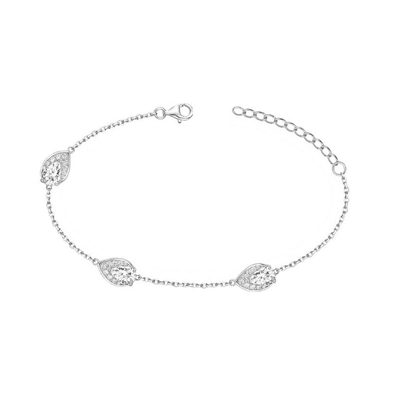 Bracelet femme edora argent 925/1000 et oxydes - bracelets-femme - edora