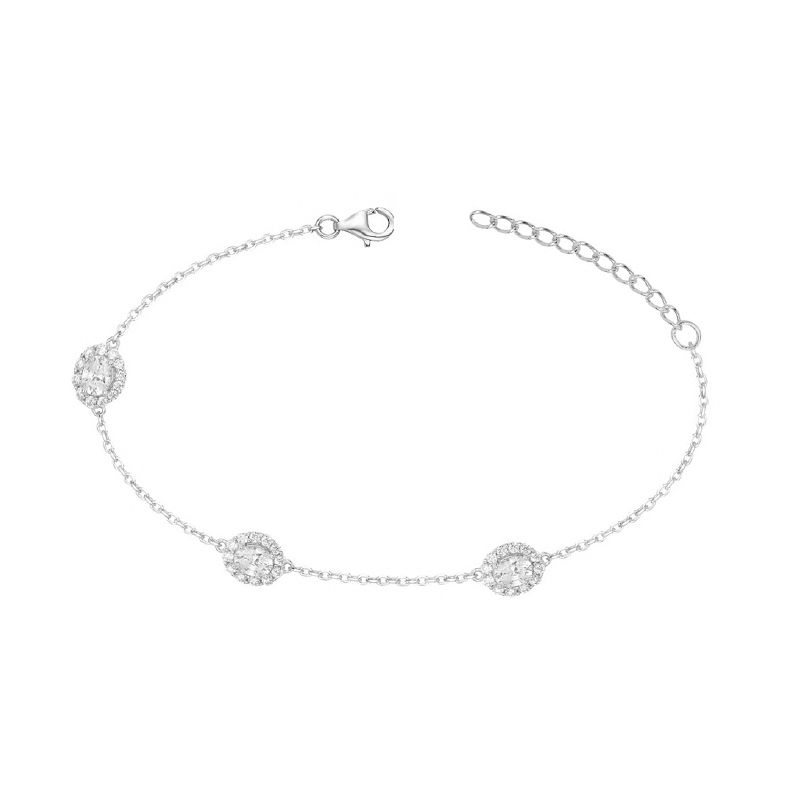 Bracelet femme edora argent 925/1000 et oxydes - bracelets-femme - edora