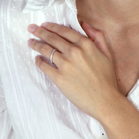 Bague femme alliance or 750/1000 blanc et diamants edo3c062gb4.750mil – bagues de mariage