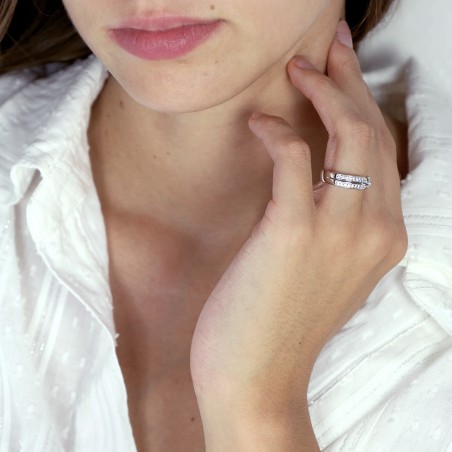 Bague femme alliance or 750/1000 blanc et diamants edo3c083gb2.750mil – bagues de mariage