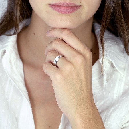 Bague femme alliance or 750/1000 blanc et diamants edo3c102gb4.750mil – bagues de mariage
