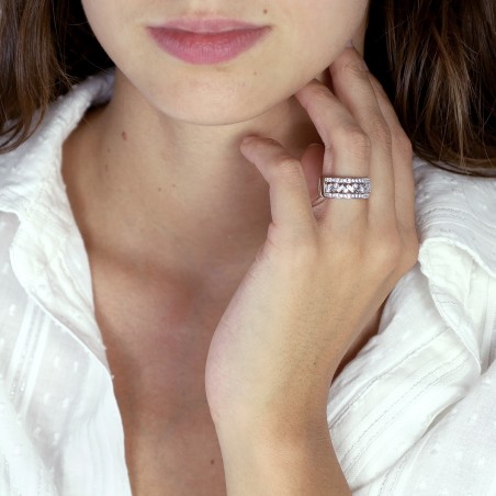 Bague femme alliance or 750/1000 blanc et diamants edo3f035gb3.750mil – bagues de mariage