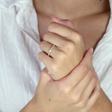 Bague femme alliance or 750/1000 jaune et diamants edo3l073jb2.750mil – bagues de mariage