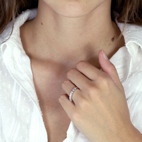 Bague femme alliance or 750/1000 blanc et diamants edo3l075gb2.750mil – bagues de mariage