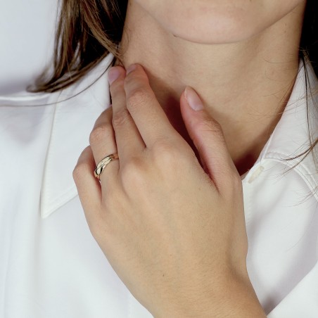 Bague femme entrelacée or 750/1000 jaune – toutes nos bagues femme