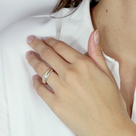 Bague femme entrelacée 3 ors 375/1000 – toutes nos bagues femme