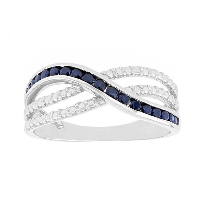 Bague femme edora or 375/1000 blanc et saphirs edo09pa460gs - bagues-femmes - edora