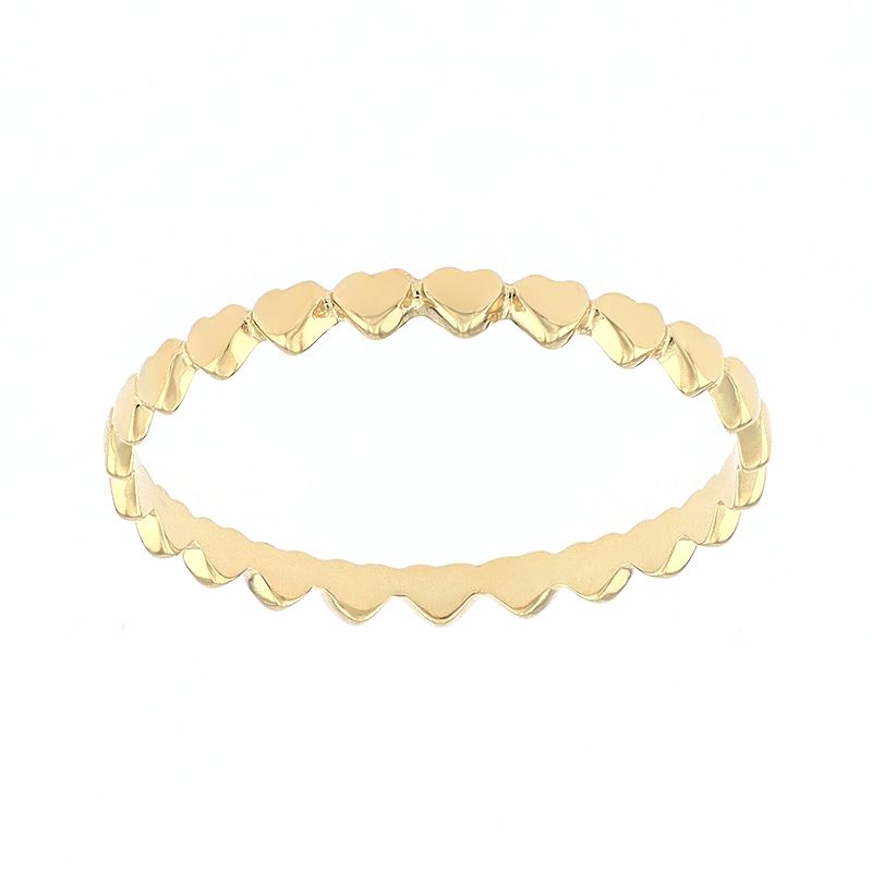 Bague femme coeurs edora or 375/1000 jaune - bagues-femmes - edora