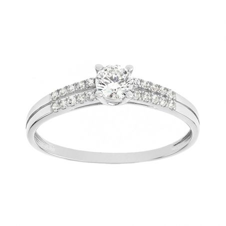 Bagues femme: diamant, bague argent, or & chevaliere femme (9) - solitaires - edora - 1
