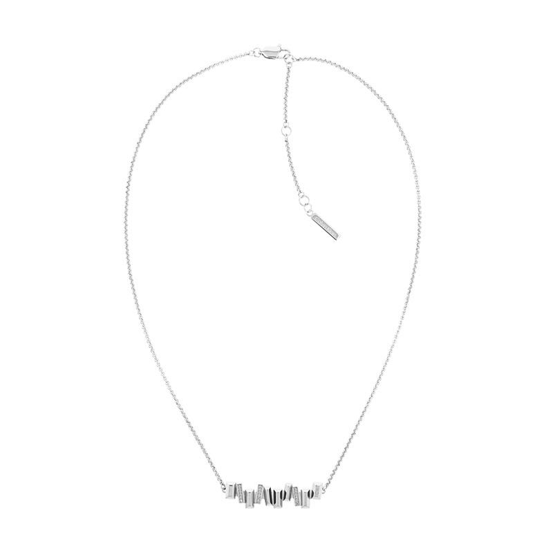 Collier femme sculptural calvin klein acier argenté et cristaux
 - colliers-femme - edora