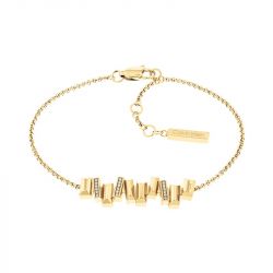 Bracelet Femme SCULPTURAL CALVIN KLEIN Acier doré et cristaux