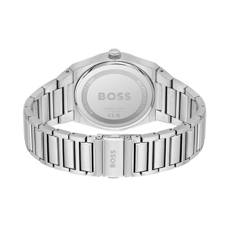 Montre homme steer boss acier argenté – montres homme