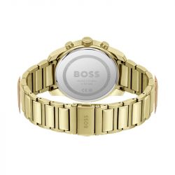 Montre homme chronographe trace boss acier doré 
 - montres-homme - edora - 2