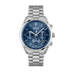 Montre homme chronographe champion boss acier argenté - montres-homme - edora - 0