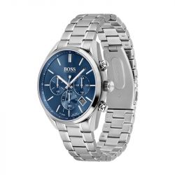 Montre homme chronographe champion boss acier argenté - montres-homme - edora - 1