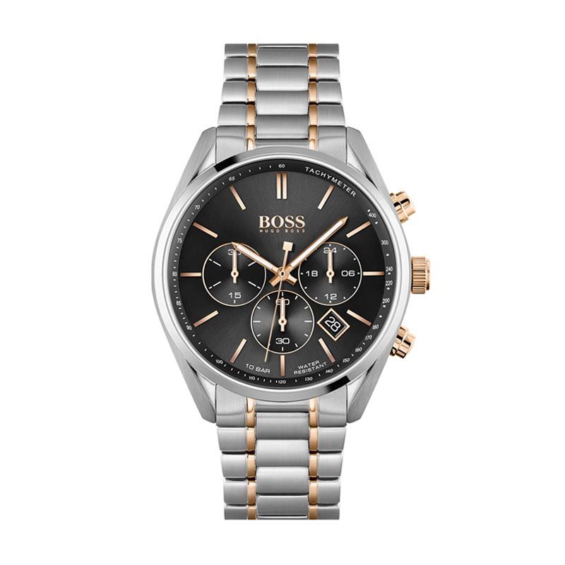 Montre homme chronographe boss acier bicolore - montres-homme - edora