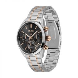 Montre homme chronographe boss acier bicolore - montres-homme - edora - 1