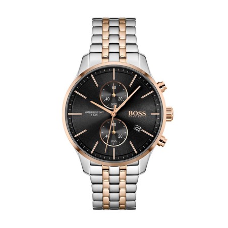 Montre homme chronographe associate hugo boss acier bicolore – montres homme
