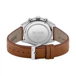 Montre homme chronographe champion boss cuir marron - montres-homme - edora - 2