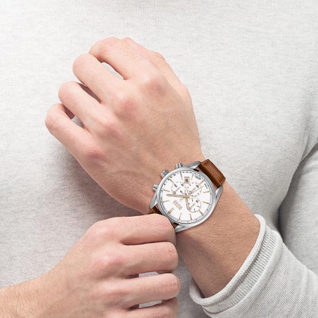 Montre homme chronographe champion boss cuir marron – montres homme