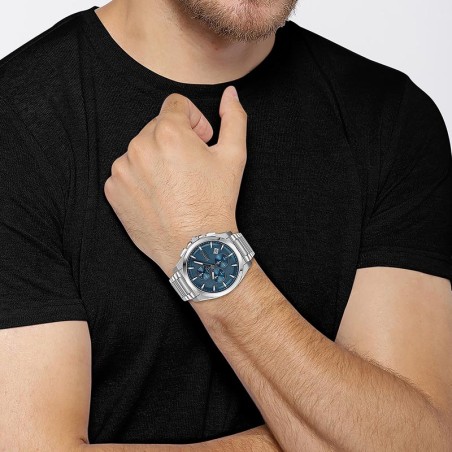 Montre homme chronographe grandmaster boss acier argenté – montres homme