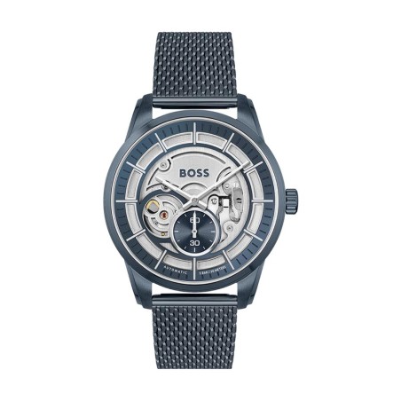 Montre homme automatique sophio boss acier bleu – montres homme