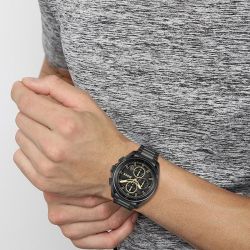 Montre homme chronographe volane boss acier noir
 - montres-homme - edora - 3