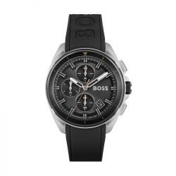Montre homme chronographe volane boss silicone noir
 - montres-homme - edora - 0