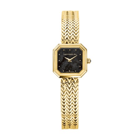 Montre femme octogône michel herbelin acier doré – montres femme
