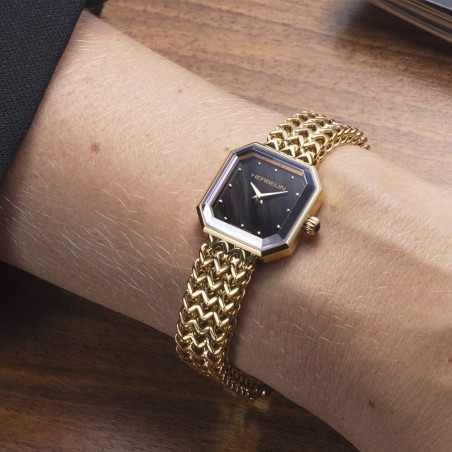 Montre femme octogône michel herbelin acier doré – montres femme
