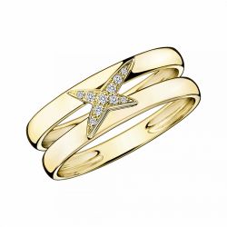Bague femme etoilement divine mauboussin or 750/1000 jaune et diamants - bagues-femmes - edora - 1