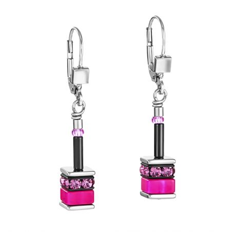 Boucles d’oreilles pendantes argent, or, perles & or blanc femme - boucles-d-oreilles-femme - edora - 1