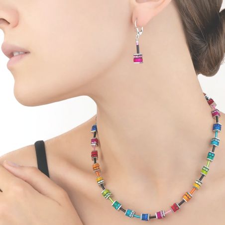 Boucles d’oreilles pendantes argent, or, perles & or blanc femme - boucles-d-oreilles-femme - edora - 2