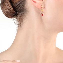 Boucles d’oreilles pendantes argent, or, perles & or blanc femme (5) - boucles-d-oreilles-femme - edora - 2