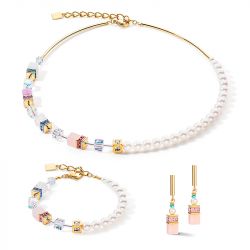 Bracelet femme coeur de lion geocube precious fusion pearls multicolore pastel acier inoxydable - bracelets-femme - edora - 2