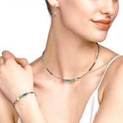 Bracelet femme coeur de lion cube geocube shades of green-petrol acier inoxydable - bracelets-femme - edora - 1