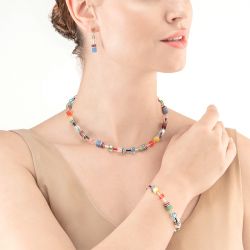 Bracelet femme coeur de lion geocube iconic precious multicolour delight acier inoxydable - bracelets-femme - edora - 1