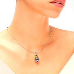 Pendentif femme una storia jungle argent 925/1000 et oxydes bq121204 - pendentifs - edora - 1