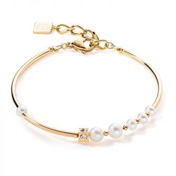 Bracelet femme coeur de lion asymÉtrie perles d'eau douce acier inoxydable - bracelets-femme - edora - 0