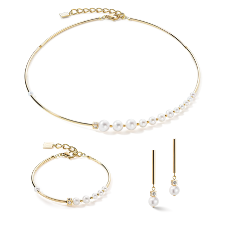 Bracelet femme coeur de lion asymétrie perles d'eau douce acier inoxydable – bracelets femme