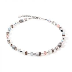 Collier femme coeur de lion geocube iconic monochrome peche acier inoxydable - colliers-femme - edora - 0