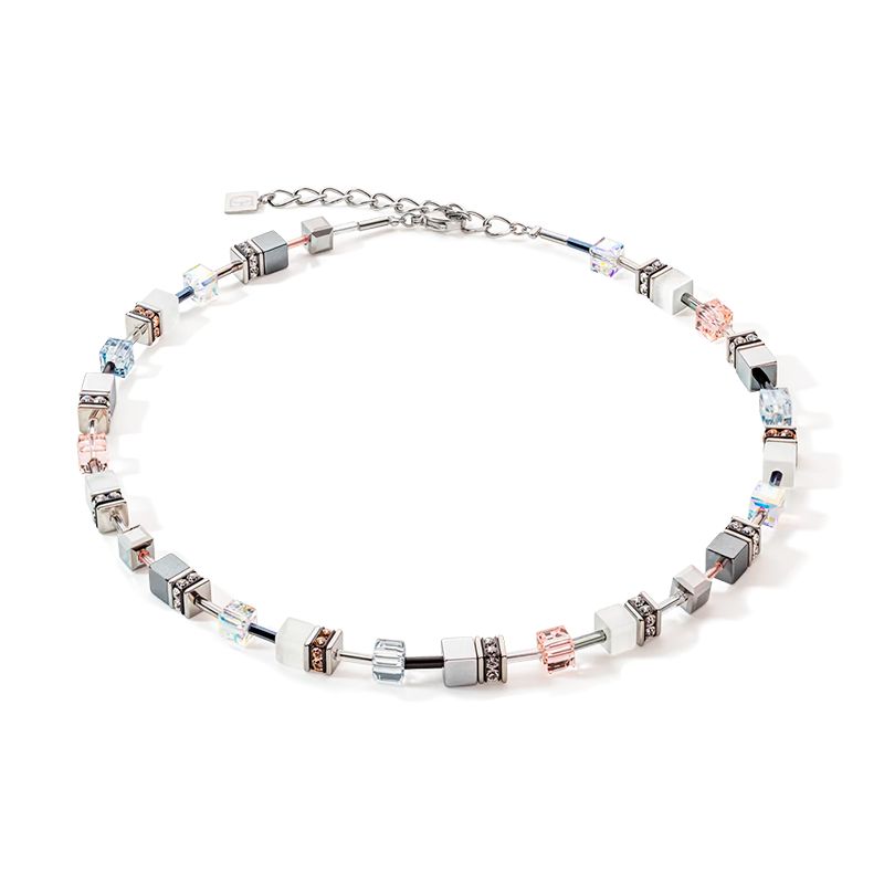 Collier femme coeur de lion geocube iconic monochrome peche acier inoxydable - colliers-femme - edora